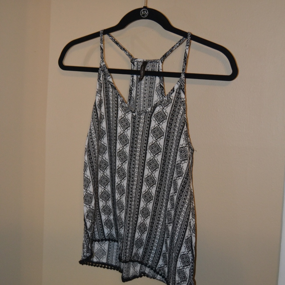 Patterned Blouse - Black & White